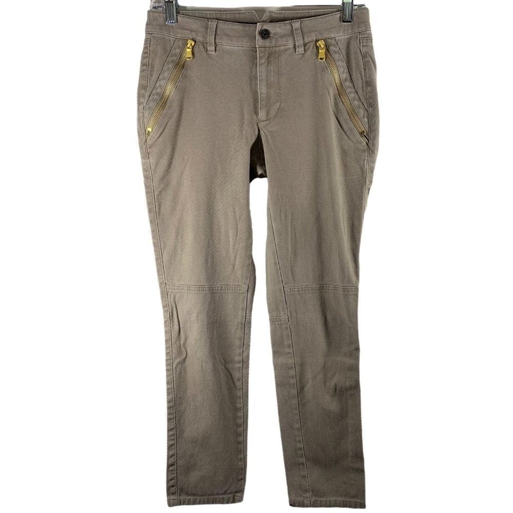 MARC by MARC JACOBS Tan Ribbed Cotton Cropped Skinny Pants Size 26